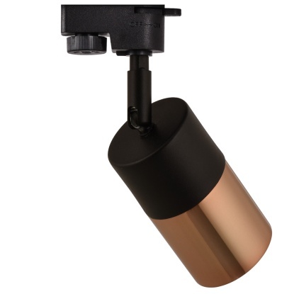 Monofaze Soketli Ray Spot - 14321-01-50 - Siyah - Rose Gold