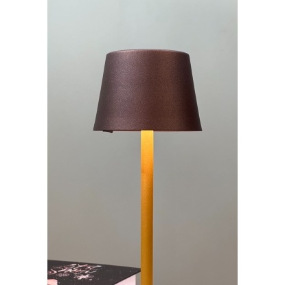 Liva Şarjlı Masa Lambası Kahverengi 3 Kademe On-Off - 17103-01-54 - Kahvemix