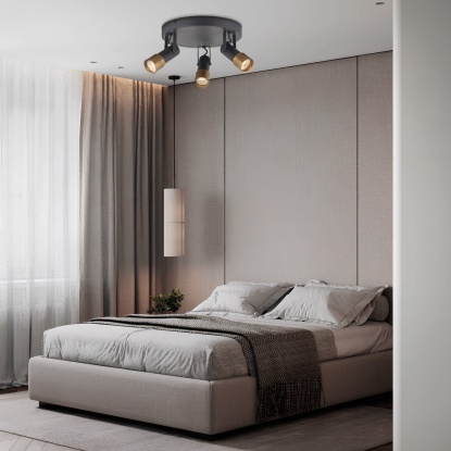 Sıva Üstü Hareketli Spot - 13332-3Y-48 - Siyah - Eskitme