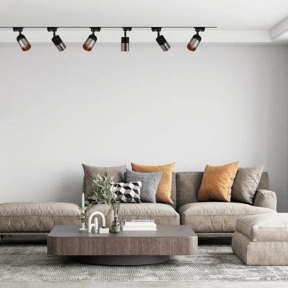 Monofaze Soketli Ray Spot - 14321-01-52 - Siyah - İnox