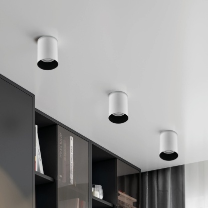 Sıva Üstü Sabit Spot - 13249-00-40 - Beyaz - Siyah