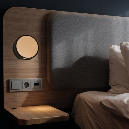 Dekoratif Led Duvar Aplik - 16160-12-50 - Siyah - Rose Gold