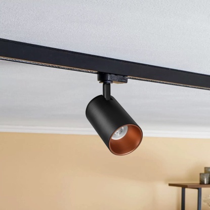 Monofaze Soketli Ray Spot - 14360-01-43 - Siyah - Oranj