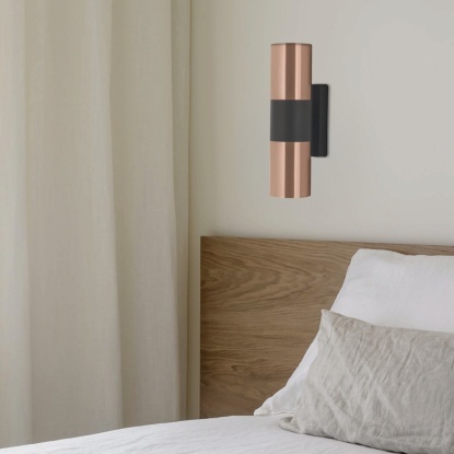 Dekoratif Duvar Aplik - 16144-02-50 - Siyah - Rose Gold