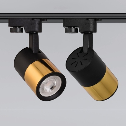 Monofaze Soketli Ray Spot - 14326-01-51 - Siyah - Gold