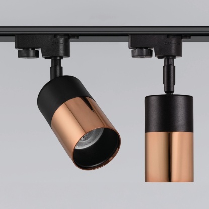 Monofaze Soketli Ray Spot - 14321-01-50 - Siyah - Rose Gold