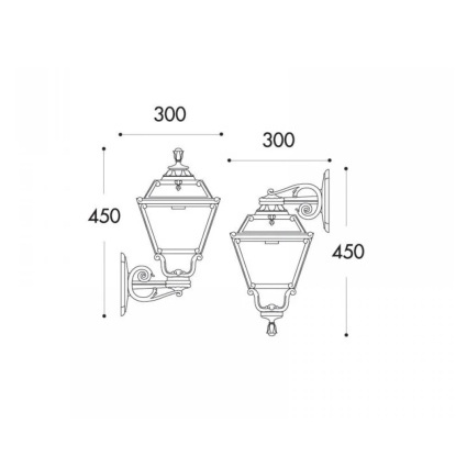 Fumagalli Bısso-Golia Siyah Bahçe Duvar Aplik E27 - Q23.131.000.Axe27 - Siyah