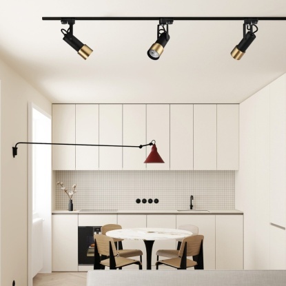 Monofaze Soketli Ray Spot - 14332-01-48 - Siyah - Eskitme