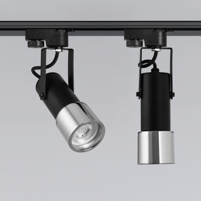 Monofaze Soketli Ray Spot - 14332-01-53 - Siyah - Krom