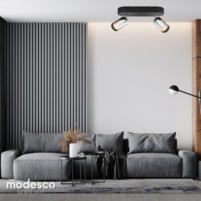 Sıva Üstü Hareketli Spot - 13328-2S-53 - Siyah - Krom