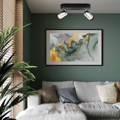 Sıva Üstü Hareketli Spot - 13328-2S-53 - Siyah - Krom