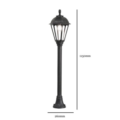 Fumagalli Mızar-Salem 1150 Mm Siyah Led Bahçe Armatür 3 Renk - K26.151.000.Axv1K - Siyah